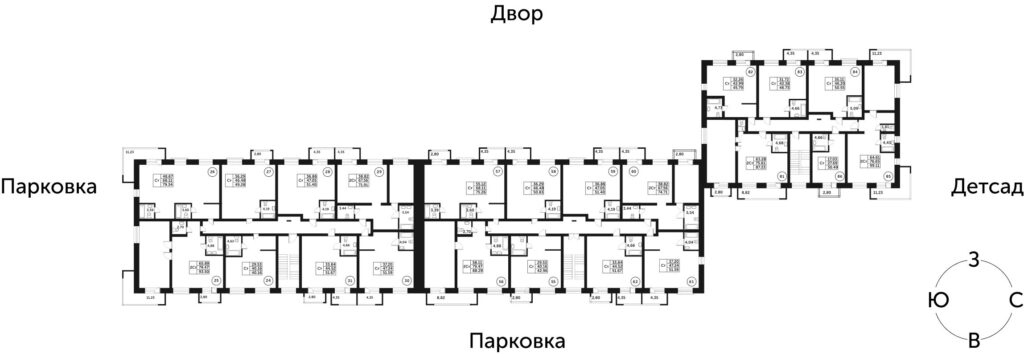 2-комнатная квартира, 67,56 м²