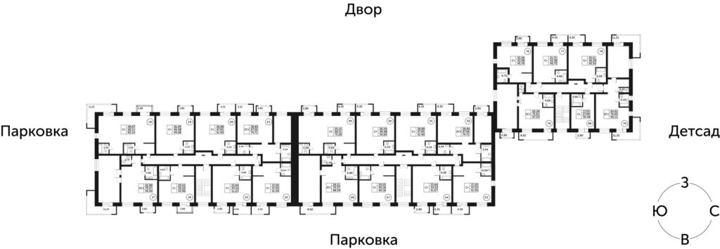 1-комнатная квартира, 46,48 м²