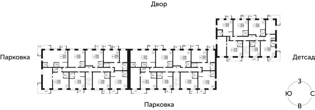 2-комнатная квартира, 68,11 м²